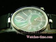 Replica Breguet quartz pearl grey leather lady watch