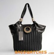 Versace black leather handbag 95112